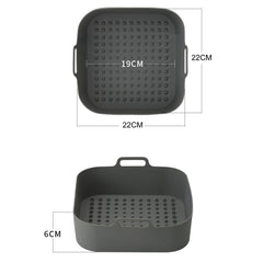 Airfryer Silikoneform, Firkantet - 22 X 22 Cm.