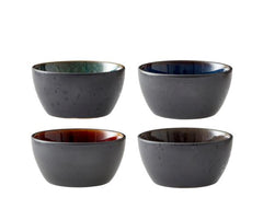 Bitz - Skåle 4 stk. 12 cm. - Sort med assorterede farve